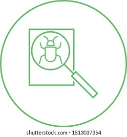 Beautiful detect Bug vector line icon