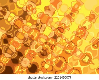 Schöne Diagonalen platzen in rot-gelber Tonalität für Drucke oder Festivalkonzepte. Goldener Hintergrund, wie Honigwabenwabenwabenköchen für Stoff, Innenausstattung, Modetrends, Scrapbooking, Cover, Tapete