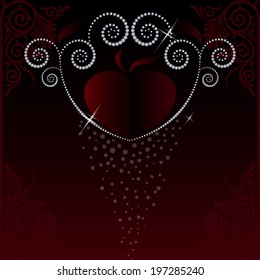 Beautiful diamond flower design 
