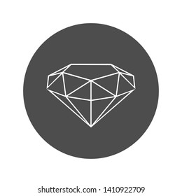 Beautiful diamond icon vector. Diamond line icon. Gemstone symbol on white isolated background.