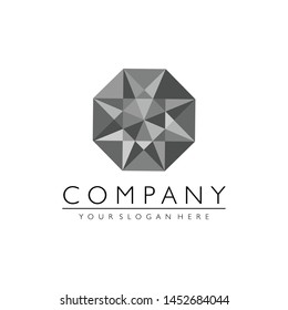 BEAUTIFUL DIAMOND LOGO, VECTOR GREY