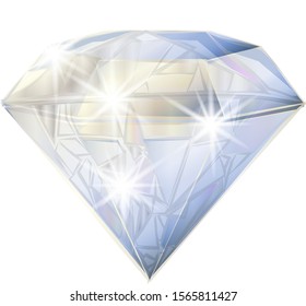 beautiful diamond in vector with shiny sparkle