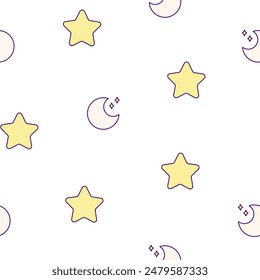 Beautiful different elements and characters of a happy lifestyle. Seamless pattern. Hand style. Vector drawing. Design ornaments.