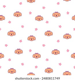 Beautiful different elements and characters of a happy lifestyle. Seamless pattern. Hand style. Vector drawing. Design ornaments.