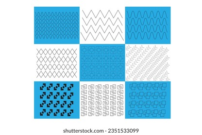 Beautiful different type of line pattern that can be used in design of texture, digital media as well