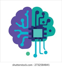 Hermoso Vector de logotipo de placa de circuito cerebral digital
