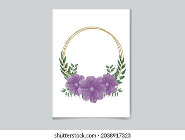 Beautiful Digital Hand painted Feminine watercolor Premium floral frame design