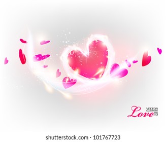 beautiful digital love and hearts vector design