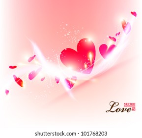 beautiful digital love and hearts vector design