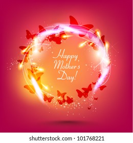 beautiful digital mother's day butterfly card