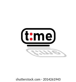 wunderschöne digitale Zeitswort-Typografie