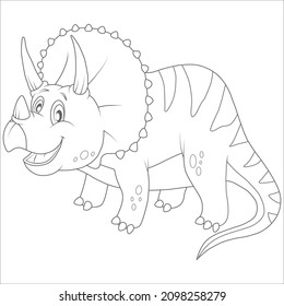 beautiful dinosaur, stegosaurus dinosaur. coloring book and page