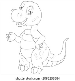 beautiful dinosaur, stegosaurus dinosaur. coloring book and page