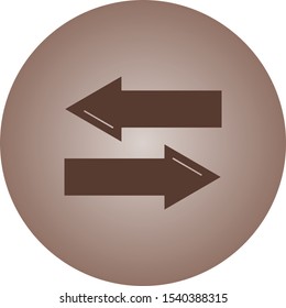 Beautiful Directional arrows Vector Glyph icon