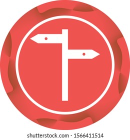 Beautiful Directions Glyph Vector Icon