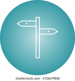 Beautiful Directions Line Vector Icon