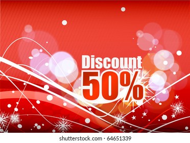 Beautiful discount banner design, vector illustration.