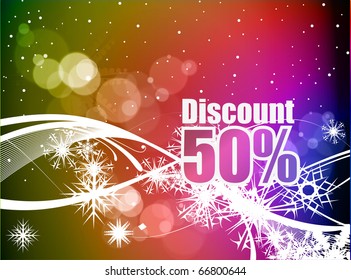 Beautiful discount banner design, vector illustration.