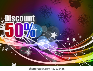 Beautiful discount banner design, vector illustration.