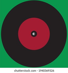 Beautiful disk on green background.