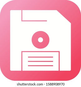 Beautiful Diskette Glyph Vector Icon