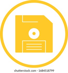 Beautiful Diskette Glyph Vector Icon