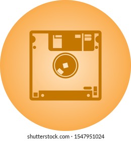 Beautiful Diskette Vector Glyph icon