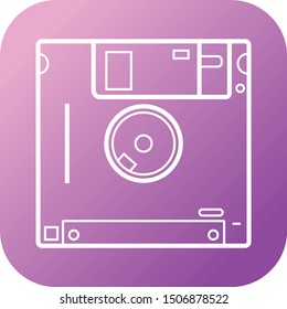 Beautiful Diskette vector line icon
