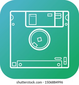 Beautiful Diskette vector line icon