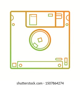 Beautiful Diskette vector line icon