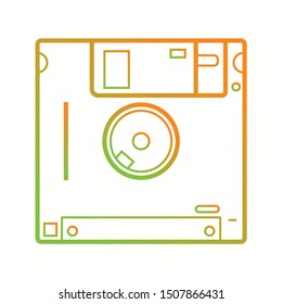 Beautiful Diskette vector line icon