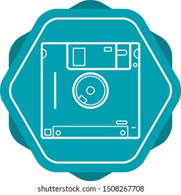 Beautiful Diskette vector line icon