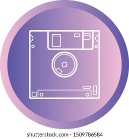 Beautiful Diskette vector line icon