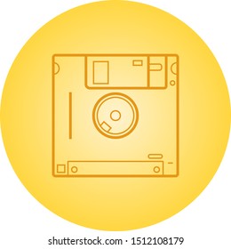 Beautiful Diskette vector line icon