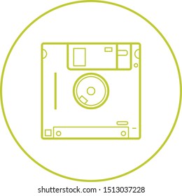 Beautiful Diskette vector line icon