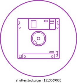Beautiful Diskette vector line icon