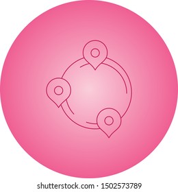 Beautiful Distance Vector line icon