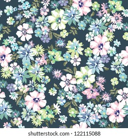 beautiful ditsy floral seamless background