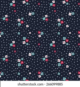 beautiful ditsy floral seamless background