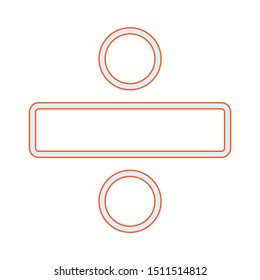 Beautiful Division vector line icon