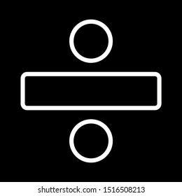 Beautiful Division vector line icon