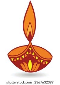 Hermosa ilustración diwali deepak - archivo vectorial - fácil de editar