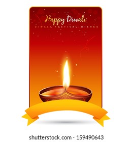 beautiful diwali diya background design with space for your text