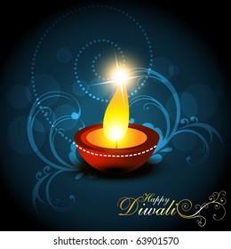 beautiful diwali diya. Eps10 background