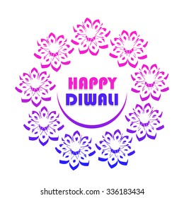Beautiful Diwali Festival abstract Designs with floral