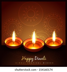 beautiful diwali festival diya background