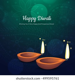 beautiful diwali festival diya background
