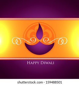 beautiful diwali festival greeting design