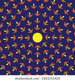 a beautiful Diwali lamp pattern for wrapping paper 
