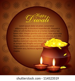 beautiful diwali vector background with space for your text